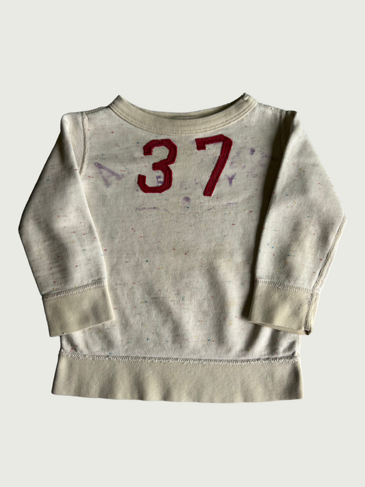 Vintage Denim Dungaree kids Rainbow fleck number 37 sweatshirt