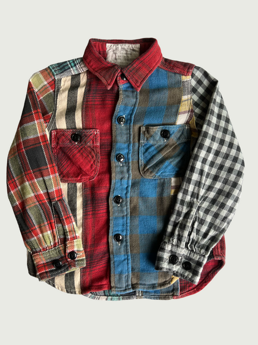 Vintage Go to Hollywood kids Mixed plaid flannel shirt