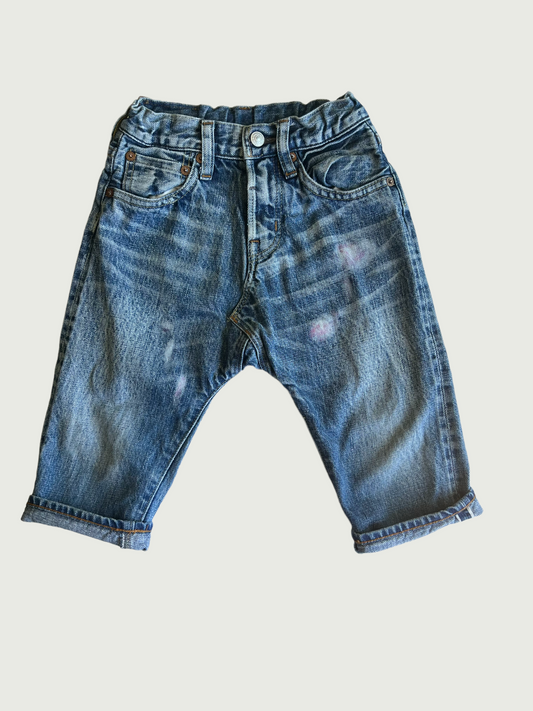 Vintage Denim Dungaree kids Dropped crotch selvedge indigo 5-pocket jean