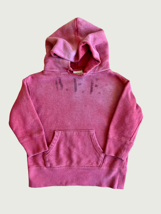 Vintage Denim Dungaree kids BFF hooded sweatshirt