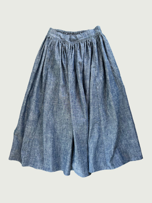 Vintage Beams Boy full indigo chambray skirt