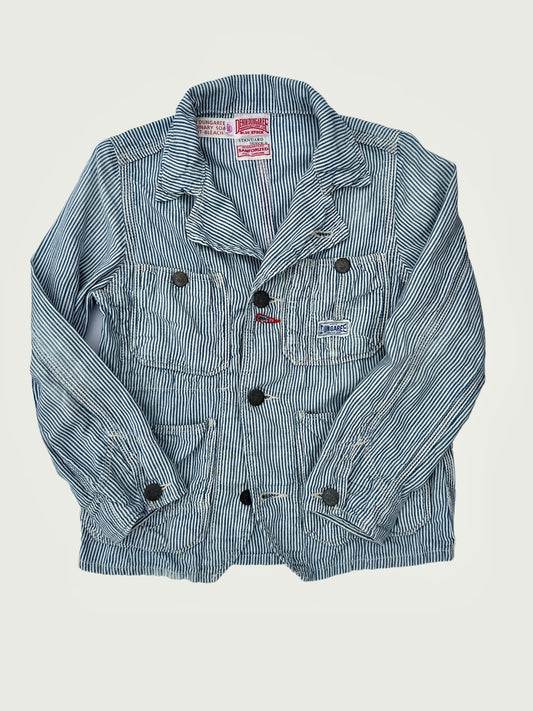 Vintage Denim Dungaree kids Stripe chore jacket