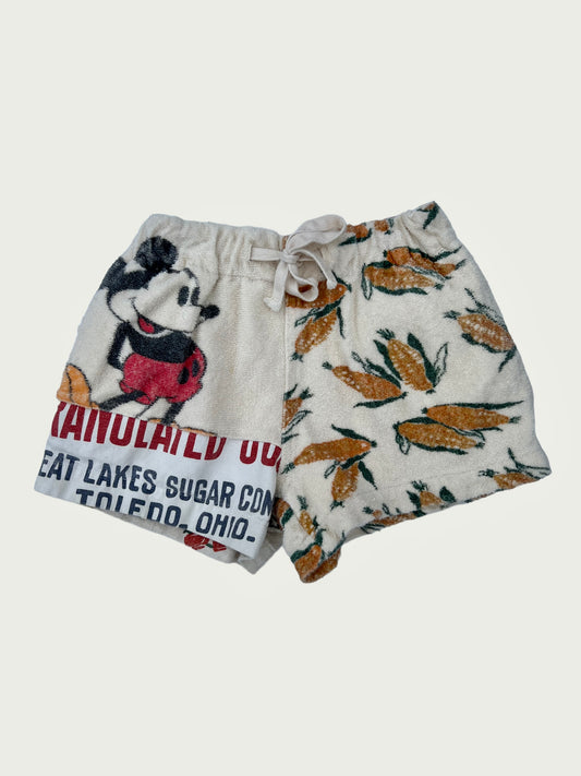 Terry short with Mickey Mouse graphic